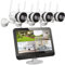 【5MP + PTZ + PC Software】 WLAN Überwachungssystem Aussen Monitor, Überwachungskamera Set NVR, WiFi IP Kamera, Nachtsicht, 2-Wege Audio, Mikrofon, App, Alarm, Sirene, Autotracking, Bewegungsverfolgung