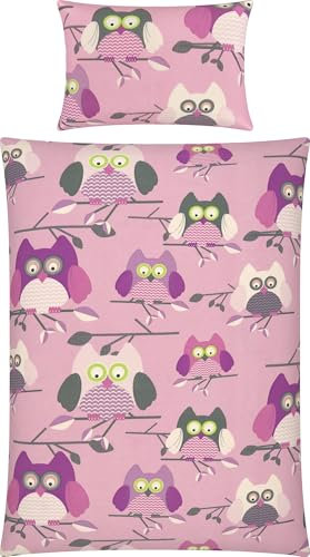 Erwin Müller Kinder-Bettwäsche Edelflanell rosa Größe 1x 100x135 cm + 1x 40x60 cm