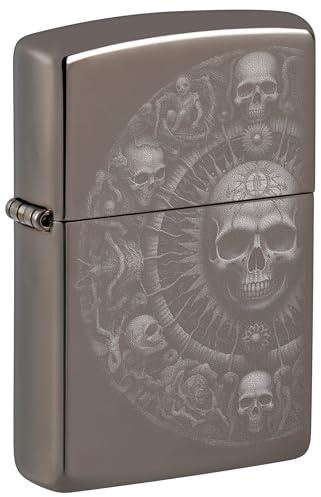 Zippo Lighter: Skull Mandala - Black Ice 46602