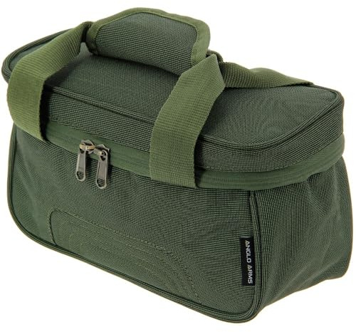 Cartridge Bag Holder 4 Shell Box Capacity Double Zipper & Self-Gripping Fasteners Carry Handles for Hunting & Range Shooting Shotgun Rifle Accessory