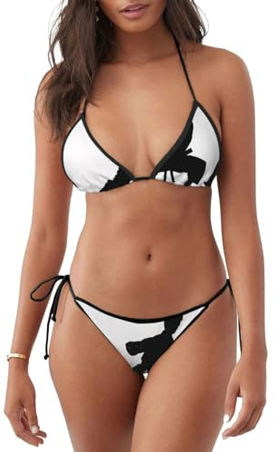 THFDDCFV Karate Men Print Women's Two Piece Bikini Swimsuit for Beach, Pool Outdoor Use Black