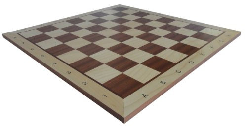 SchachQueen - Bundesliga Turnier Schachbrett Holz Feldgröße 58 mm braun/weiß