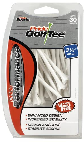 Pride Golf Tee Evolution Golf Tees, EVP3143075, Blanco, 1/4