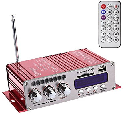 DollaTek 12V Hi-Fi stéréo Amplificateur audio numérique Bluetooth USB SD DVD FM Audio Radio stéréo