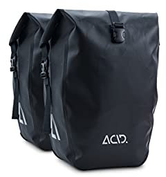 acid Travlr Pure 20/2 Fahrrad Gepäckträgertasche Set schwarz