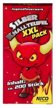 Nico Knallteufel Silber XXL 1200St. Bodenwirbel, Jugendfeuerwerk,f. Party,Silvester,Geburtstag von Aktivhandel