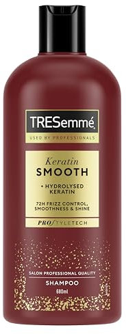 TRESemme Keratin Smooth Shampoo salon professional quality hair care for 72h frizz control, smoothness & shine 680 ml