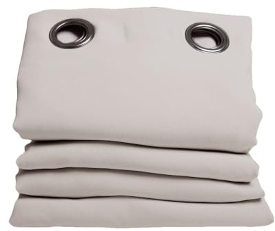 Moondream DecibelControl™ Rideau Anti-Bruit 3en1 | Isolation Phonique | Thermique Hiver+Été | 100% Occultant | Technologie Brevetée | Fabrication UE | Oeillets | Gris MC17 | 140L x 180H cm