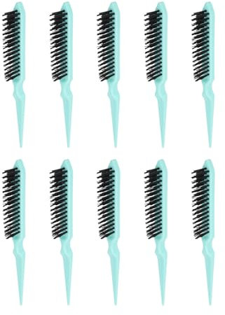 Spazzola per cotonare i capelli da 10 pezzi, Spazzola per cotonare la coda di ratto in nylon per pettinare la schiena Strumento per lo styling Spazzola per cotonare lo styling,