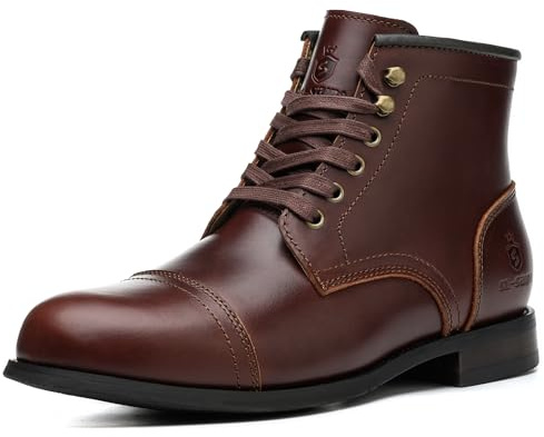 SL-Saint Botas Clásicas Para Hombre Hechas a Mano Con Puntera Blanda,Impermeable-Piel/Lana de Austria Invierno (Marrón Cuero Forro, Adulto, Hombre, 42, Números, Sistema tallas calzado EU, mediano)