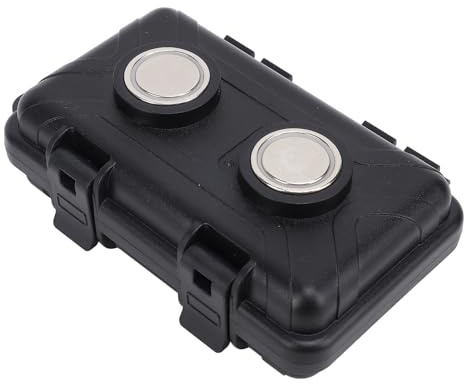 Magnetic Storage Box, Magnet Mount Box, Firmly Hold, Spacious Interior ABS Box, Dual Magnet Design, Safety Lock, Foam Cushion, Key Holder for Home, Outdoor, Work, Car Use