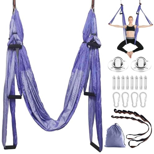 Caossuixin Aerial Kit hamac de yoga, serviette de yoga aérienne, balançoire (volette)