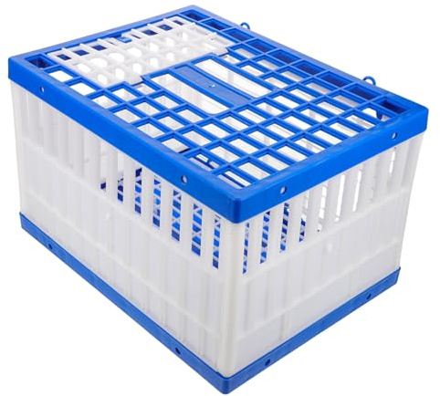 Gatuida Foldable Pigeon Transport Cage Portable Bird Carrier Basket Plastic Homing Pigeon Carry Basket 15.64x11.71x9.82in for Travel Racing Club Use