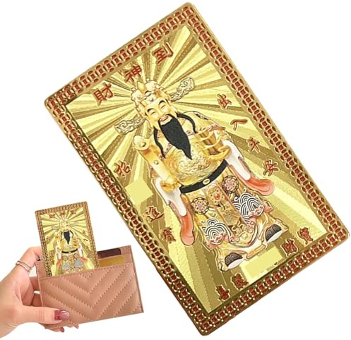 Generisch Biglietto di protezione per Capodanno cinese, ricordo da collezione, biglietto di auguri per Capodanno, biglietto di benedizione, per felicità, viaggio, felicità in famiglia