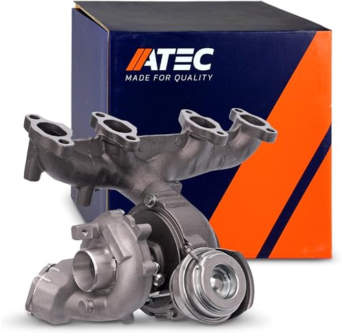 ATEC Germany 1x Turbocompresor, compatible con AUDI A3, SEAT ALTEA, LEON, TOLEDO, SKODA OCTAVIA 2, SUPERB 2 Kombi (3T5), VW CADDY, EOS, GOLF PLUS 5, GOLF 5, JETTA, PASSAT B6, TOURAN (1T1. 1T2)