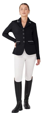 Avon Equine Vestes de concours pour équitation pour filles et femmes, vestes de haute qualité et confortables pour compétition, vestes d'équitation, Noir , 36