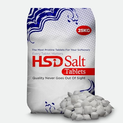 HSD salt tablets 25kg Bags Best For Laundry Kitchen Dish Washing, Compatible to All dishwasher salts & washing machines, Food Grade 100% Genuine British soft water salt (3 Bags)
