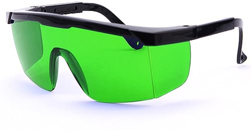 Schutzbrille für Laser, 190 nm - 540 nm OD 5+, Lasergravierer, Schutzbrille, Augenschutzbrille für die Arbeit [Grün]