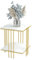 Marble Top Side Table Gold: 2 Tier Square White End Tables 44.5x44.5x55.5cm Sintered Stone Marbles Tabletop Modern Small Bedside with Metal Golden Legs Nightstand Sofa Accent Table Home Furniture