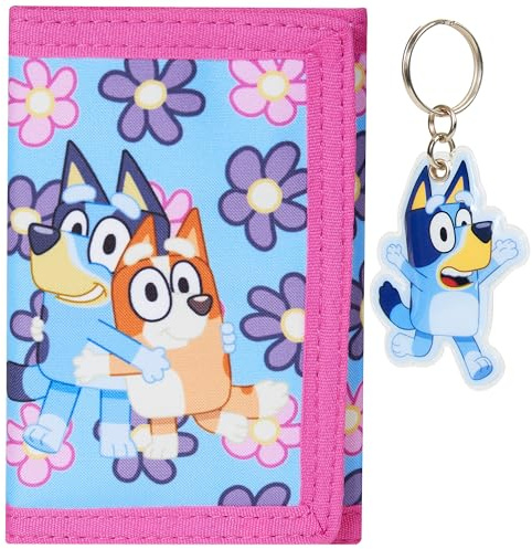 BlueY Geldbeutel Mädchen Trifold Portemonnaie Kinder Geldbörse mit Fächern für Münzen Karten Scheine Wallet für Schule Alltag Reise Sisters