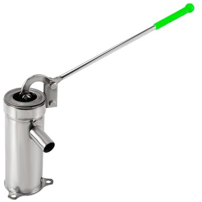 Pompa manuale per fontana, pompa manuale in acciaio inox, 8 m, campo di aspirazione, pompa a mano per fontana, pompa di aspirazione per acque sotterranee per casa, giardino, cortile, manico allungato