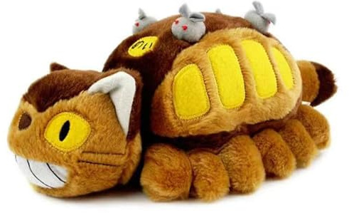 Roffatide Anime Fluffy Catbus Peluche 40CM per biancheria da letto Divano Deco Kawaii Peluche Morbido Cuscino Abbraccio per Ragazze Ragazzi Ideale per Natale Regalo Invernale