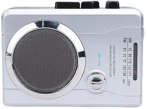 Wesafrae Cassette Player Recorder Old-Fashioned Cassette Player AM FM Radio with Built in Speaker Microphone Earphone Automatic Return Tape