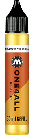 Molotow ONE4ALL Refill Acryl, Farbe 006 zinkgelb 30 ml, Nachfülltinte für Permanentmarker