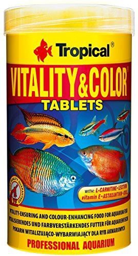 Vitality&Color Tablets A 250ml / 150g - alimento para Peces con proteínas en Forma de tabletas Adhesivas con Efecto de resaltación del Color y vitalizante