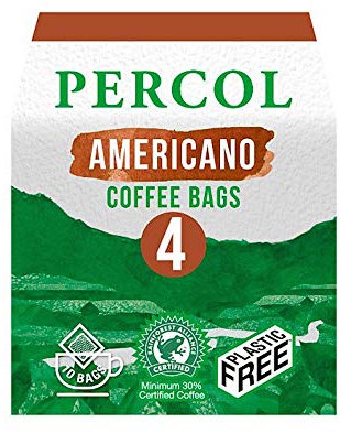 Percol All Day Americano Ground Coffee Bags 10 Bags (6 Boxes)