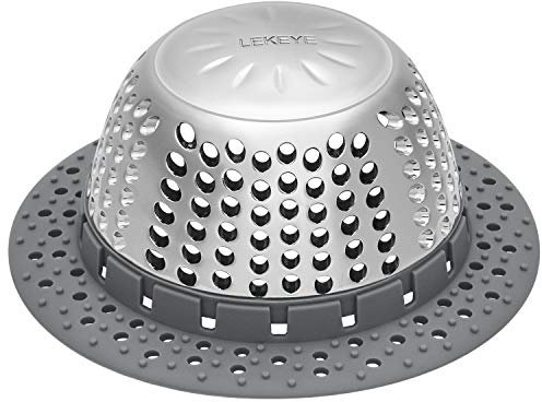 LEKEYE Drain Hair Catcher/Bathtub Drain Cover/Drain Protector for Pop-Up & Regular Drains(Patented Product)