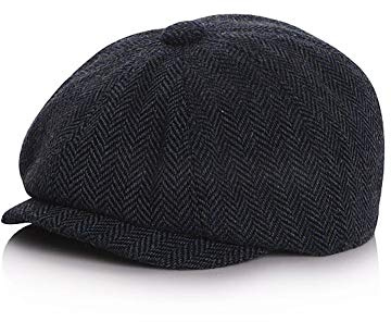 Anshili Bambino Coppola Berretto Cappello Gatsby (Blu, M: 51-54 cm (6-10 Anni))