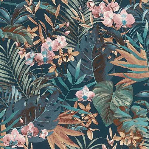 Rasch Tapeten Vliestapete (Botanical) Blau 10,05 m x 0,53 m Selection Vinyl/Vlies 833133