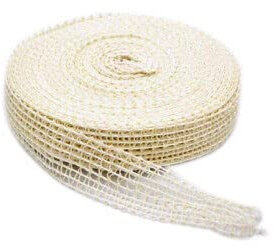 Gialtek Rete Elastica per Arrosti 14 o 16 Quadri per Alimenti Confezione da 50 mt. per Salumi e Insaccati, Colore Bianco (16 Quadri)