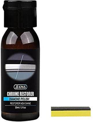Detergente per lucidatura cromata, 30 ml, pasta lucidante auto, detergente per lucidatura, per sistemi di scarico cromati di auto e moto