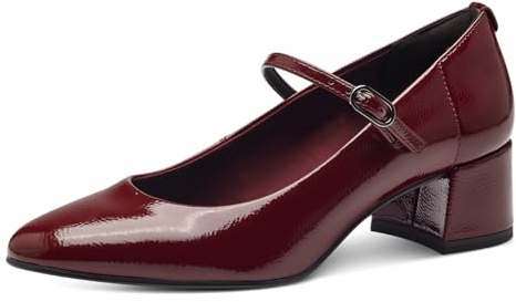 Tamaris Escarpins à Talon Bloc pour Femme, Merlot, 40 EU