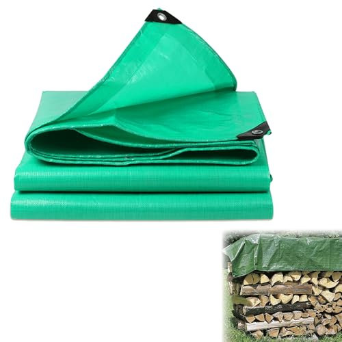 wasserdichte Gewebeplane, Garden Premium Abdeckplane 2x2m 200g/m², reißfest & wasserdicht mit Ösen PE Gewebeplane verstärkte Ecken & Kanten wetterfest UV-beständigSchutzplane Holz Abdeck Plane Tarp