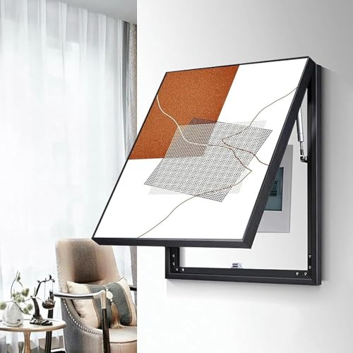 Electric Meter Box Decorative Painting, Distribution Box Hide Paintings, Electrical Panel Cover Wall Hanging Painting with Hydraulic Rod Supports(B,40 * 50CM)