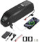 R TEAM Batterie de vélo électrique 48 V 15 Ah avec chargeur, port USB, batterie au lithium pour moteur 1000 W 750 W 500 W 250 W (Bafang, AW, la plupart des kits de conversion de vélo électrique)