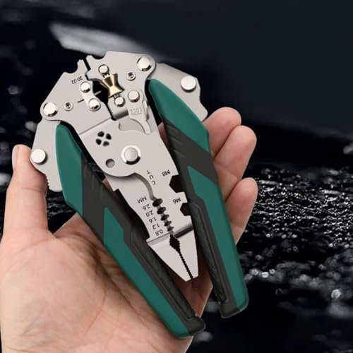 Pinza spelafili automatica, 12 in 1, pieghevole, comoda pinza antiscivolo per elettricisti, per spelafili, taglio