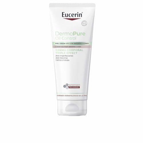 Eucerin DermoPure Clinical Korrekturcreme (200 ml), Körperpeeling für nach Akne und Hautunreinheiten, Formel mit Thiamidol und Salicylsäure für zu Akne neigende Haut