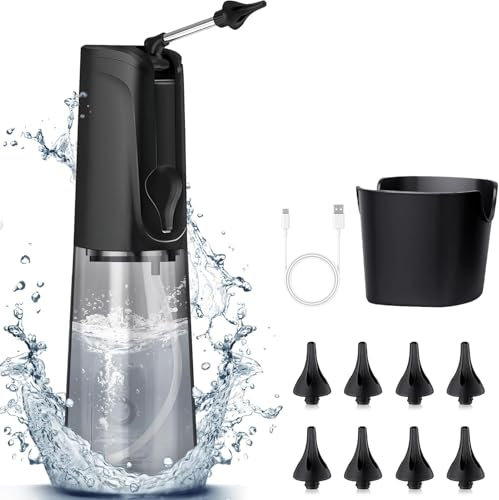 Wolady Electric Ear Cleaner,Ear Wax Removal Kit,with 3 Cleaning Modes,Electric Ear Irrigation Flushing Kit IPX7 with 8 Replaceable Tips USB Rechargeable for Adult Kids,Black