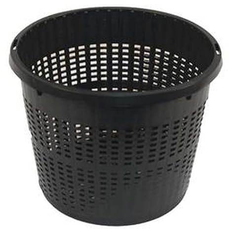 Biotope Aquatics Ltd - Cestas para plantas de estanque, tamaños de macetas grandes, marginal acuático, contenedor de lirios de jardín (5, redondos, 22 x 13 cm)