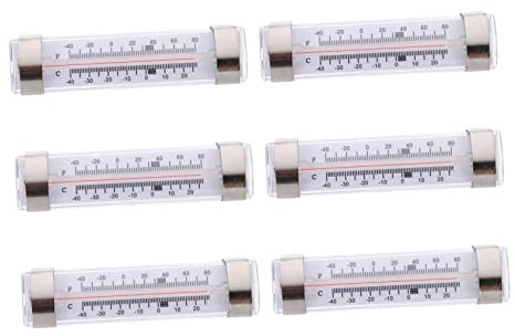 Alipis 6Pezzi Termometro Frigorifero Alta Precisione Misuratore Temperatura Per Frigorifero e Congelatore Display LCD Per Monitoraggio Della Conservazione Alimenti