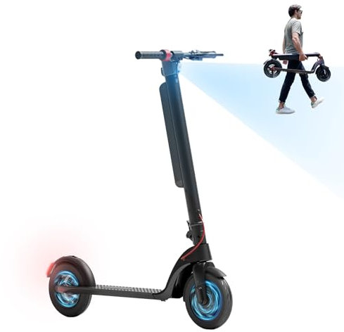 HX Trotinette Electrique Adulte avec Batterie Amovible, Moteur 350W, 25KM/H, Trottinette Électrique Portable 10'' Pneus Nid d'abeille Increvables