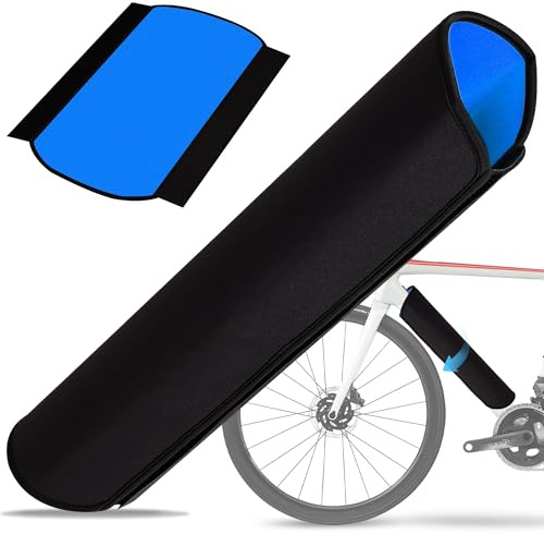WUFANC 2 Pack Skyddsskydd för Elcykelbatteri, Lämplig för Ramar med Omkrets 30-40 cm, Köldtålig och Dammtät, Förlänger Driftstid och Livslängd, Neopren Cykeltillbehör (Blå, 27 x 53 cm)