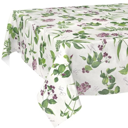 Mantel de Hule Lavable, fácil de Limpiar, Impermeable, Efecto Loto, para jardín, 160 x 140 cm, Borde Cortado