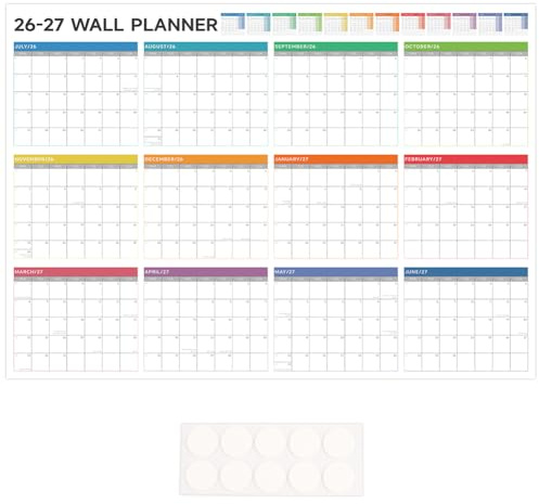 2026-2027 Wall Planner, Academic Year Planner 2026-2027,Jul 2026 - Jun 2027, Extra Wide A1 Size with Monthly Calendars & Highlighted Key Dates, Perfect for Office & School (33.0 x 23.5)