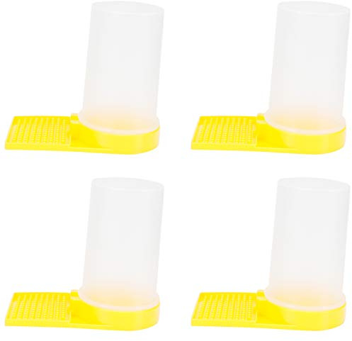 Aramox Alimentador de Abejas Dispensador de Agua de Plástico para Abejas Paquete de 4 Comedero de Entrada de Colmena Transparente Fácil de Instalar Fácil de Limpiar para Alimentación de Agua y Uso de