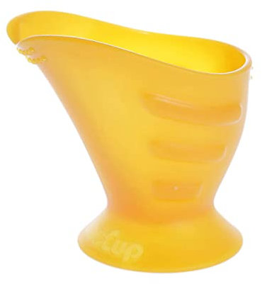 Hoppediz CamoCup Trinklernbecher geeignet für alle Babys zum Trinken lernen sowie Kinder und Erwachsene mit sensomotorischen Einschränkungen, Gelb, 1 Stück (1er Pack)